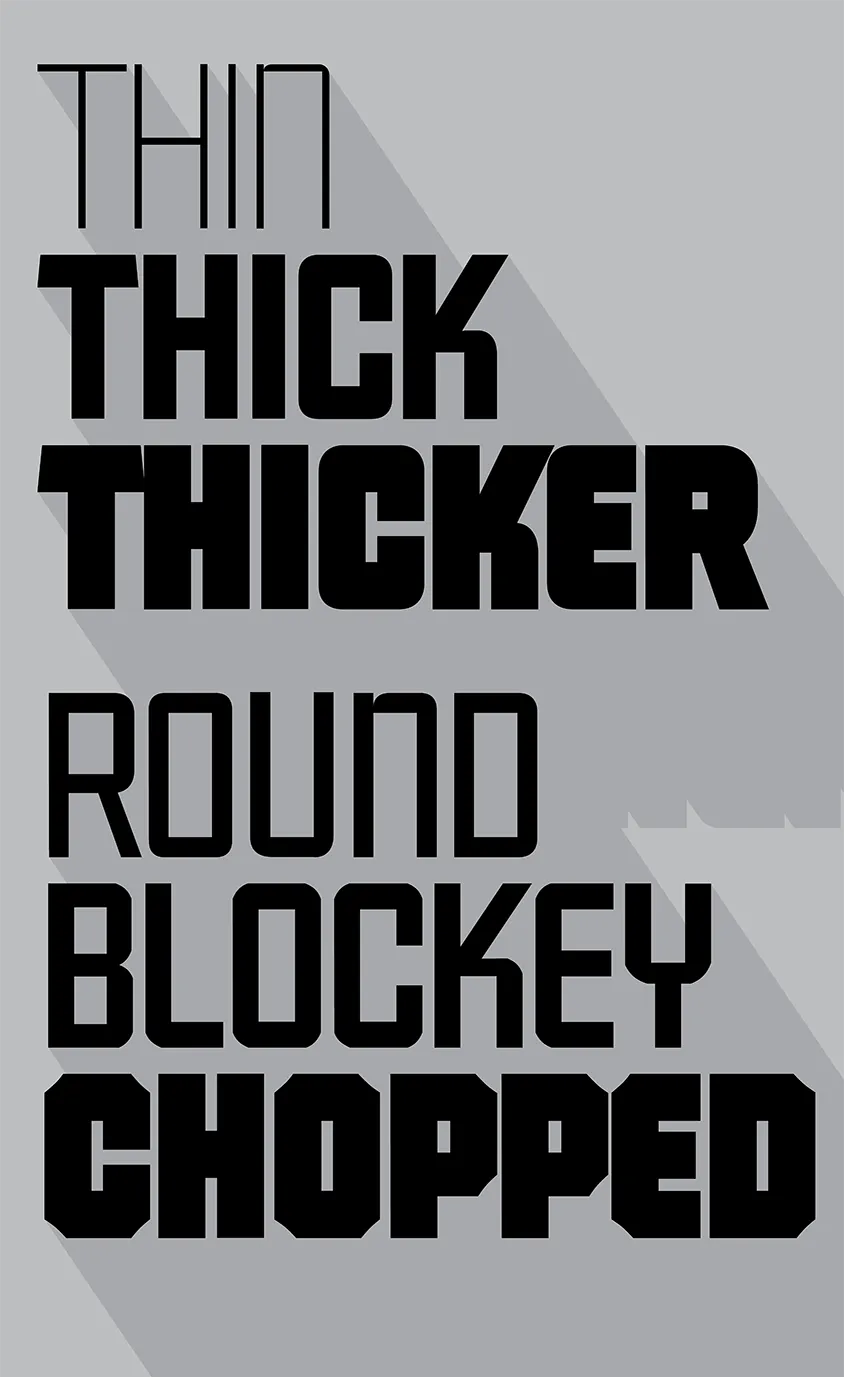 Pipes variable typeface specimen