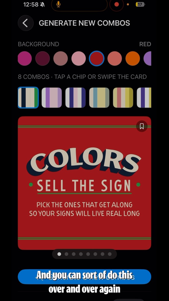 Color Signs app demo reel