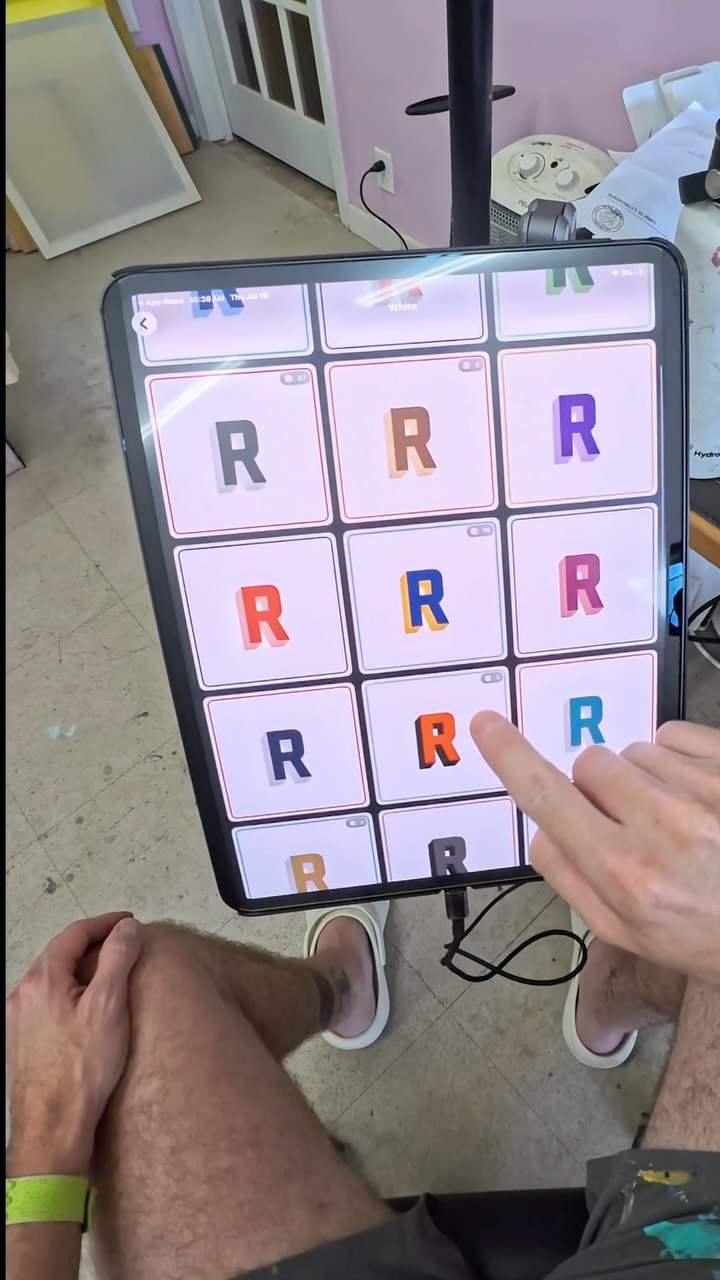 Color Signs used in the shop