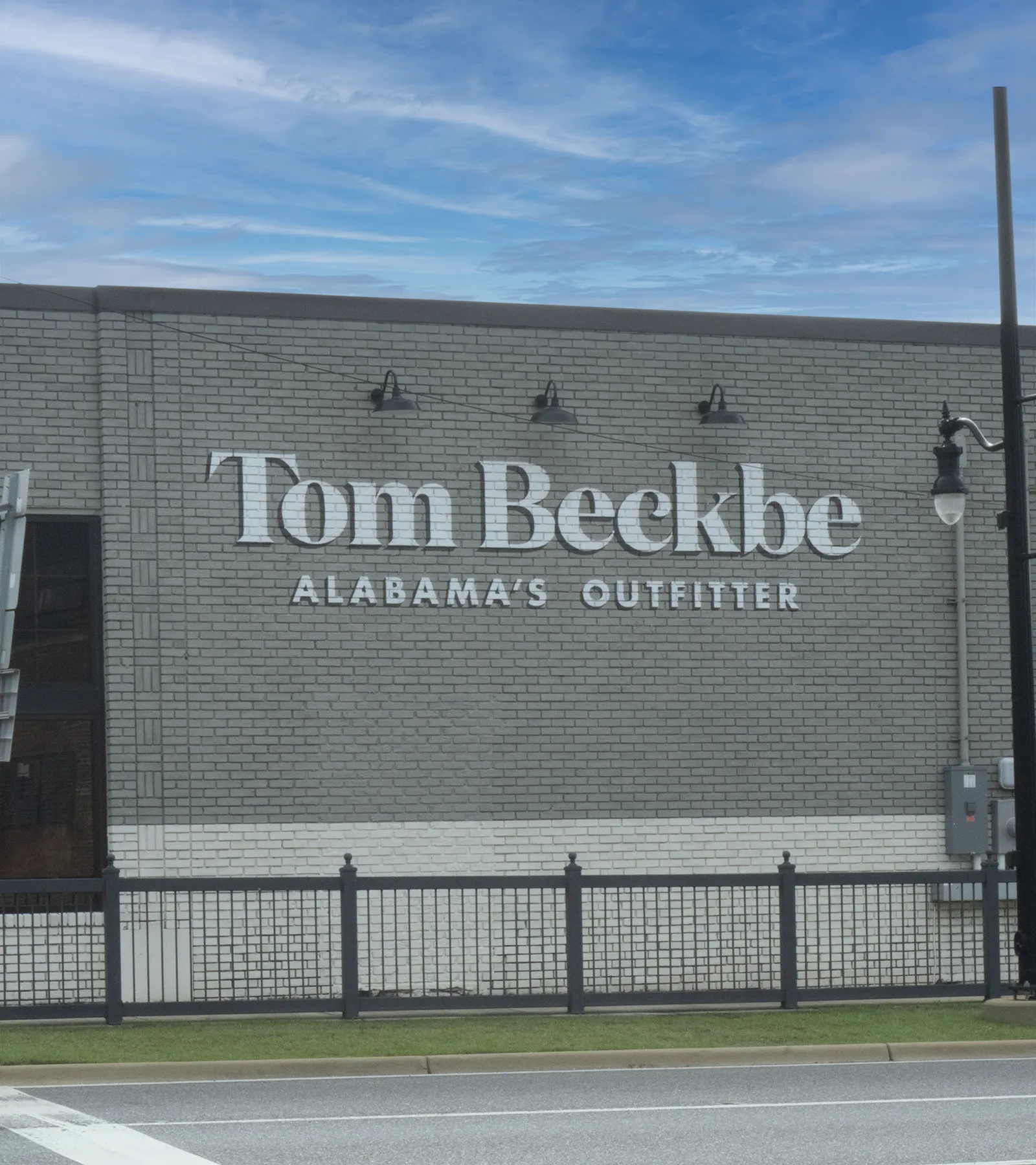 Hand-painted building lettering for Tom Beckbe, Tuscaloosa AL